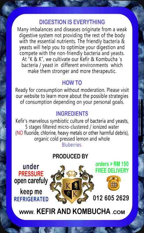 Blueberry Kefir — back label